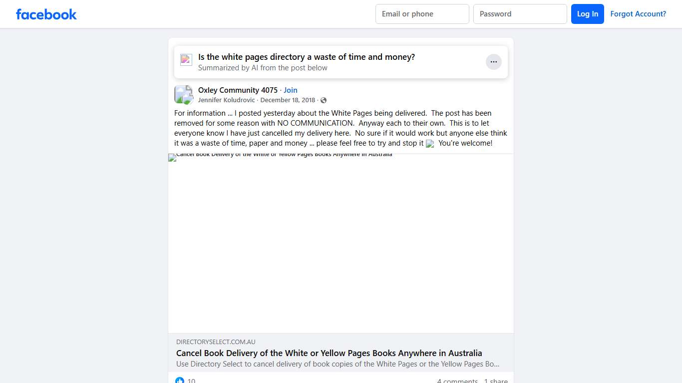 Oxley Community 4075 For information .. Facebook